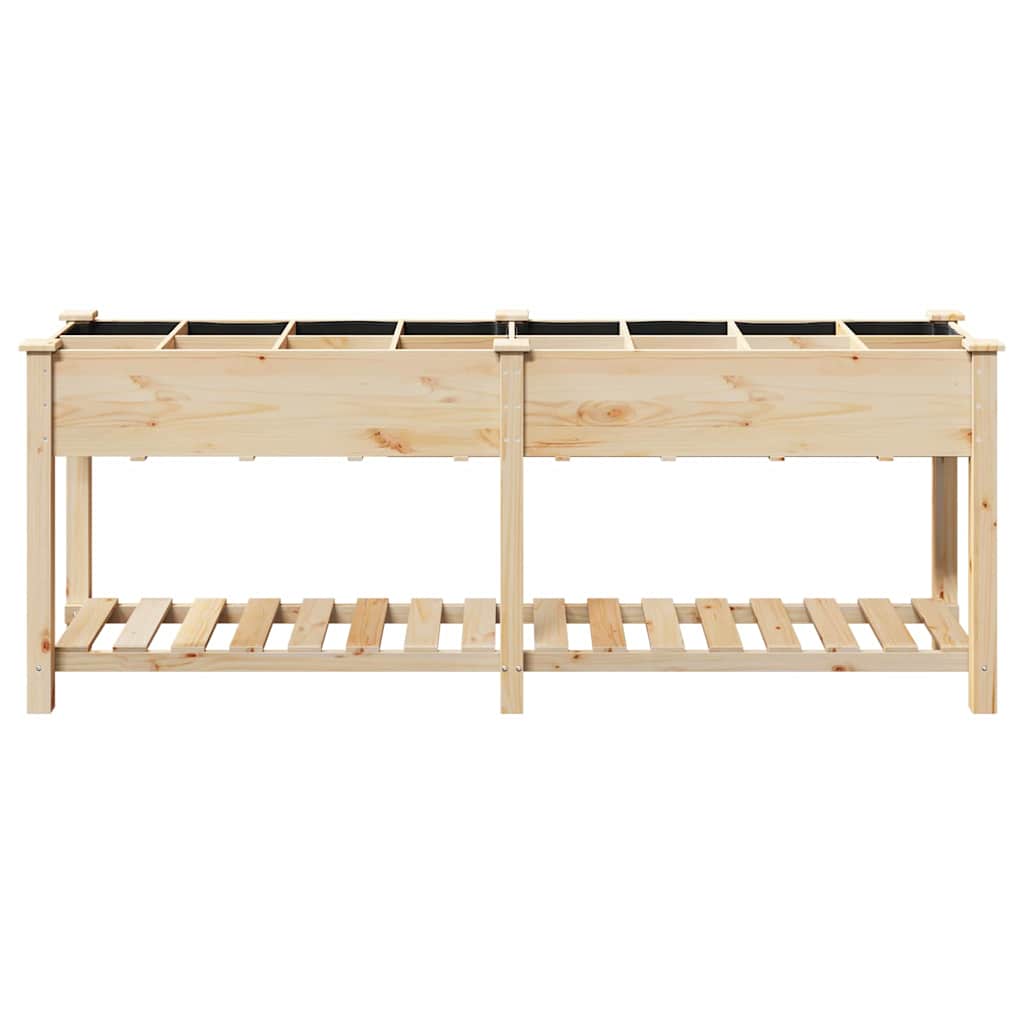 Vaso da giardino con lo scaffale Beige 203.5 x 53 x 76.5 cm