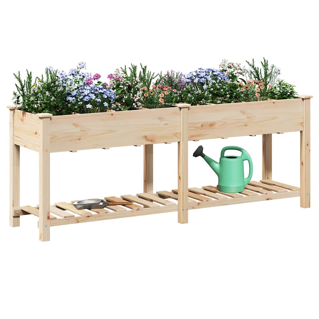 Vaso da giardino con lo scaffale Beige 203.5 x 53 x 76.5 cm