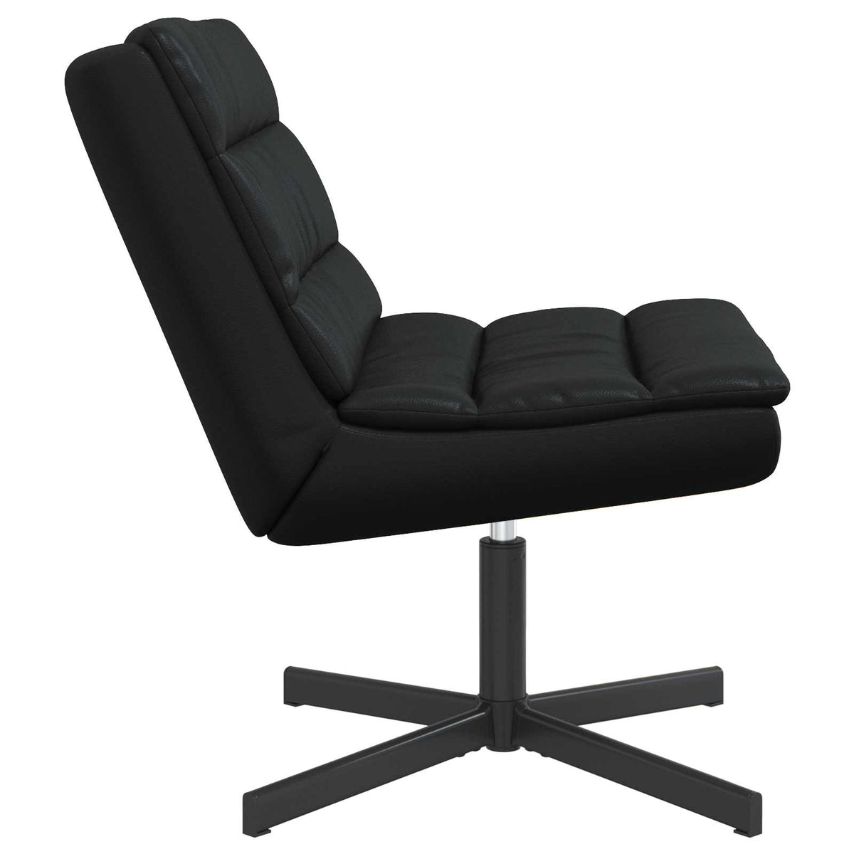 Sedia girevole Nero 63 x 75 x 76 cm PU Lucido - homemem39