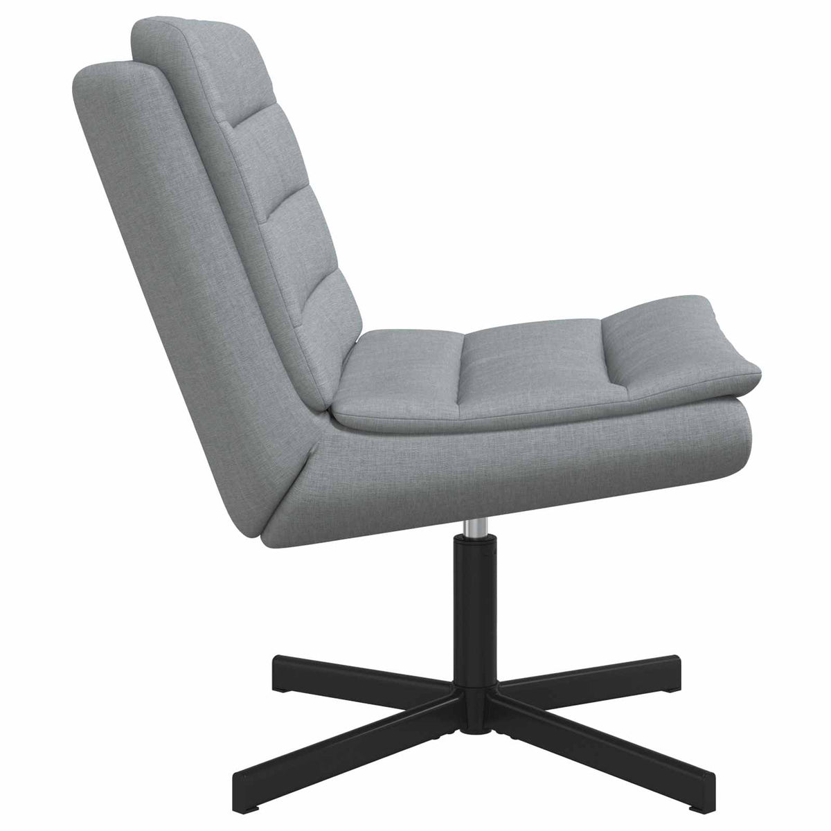 Sedia girevole Grigio chiaro 63 x 75 x 76 cm Tessuto - homemem39