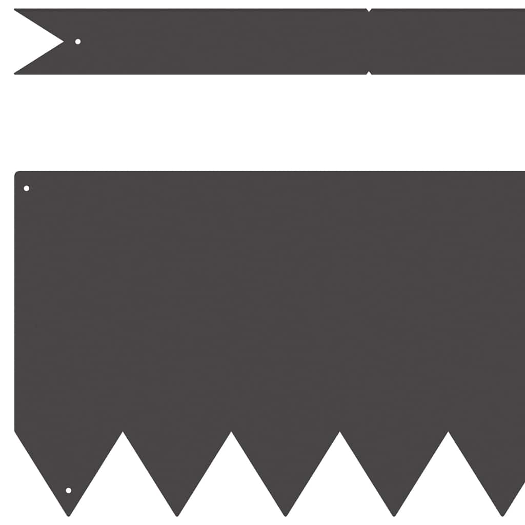 Bordure per prato 50 pcs Nero 100 x 0.5 x 20 cm Acciaio