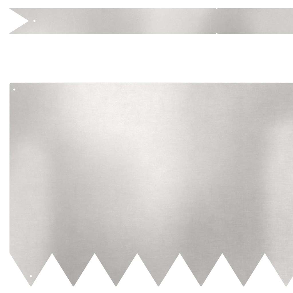 Bordure per prato 30 pcs Argento 100 x 0.5 x 30 cm