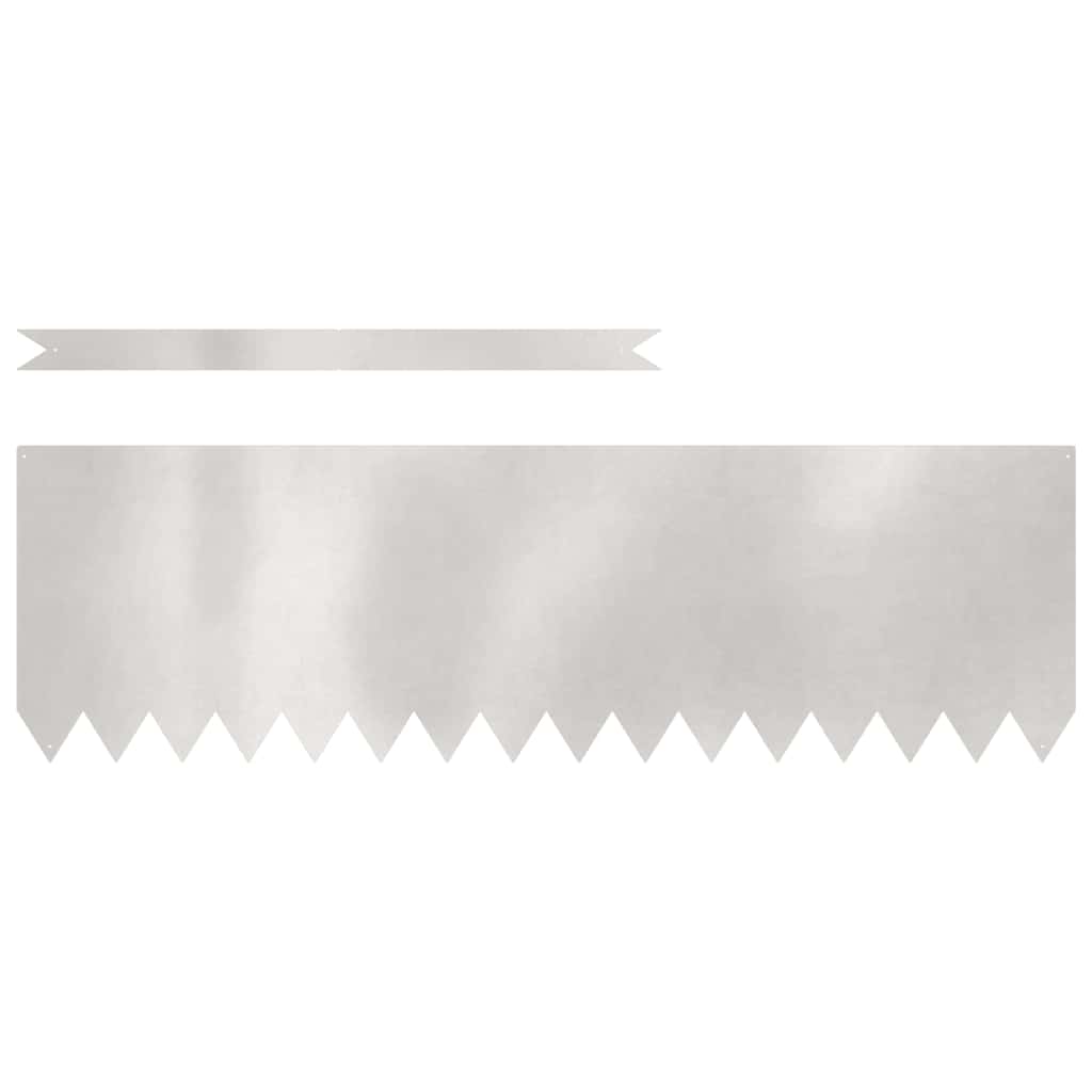 Bordure per prato 30 pcs Argento 100 x 0.5 x 30 cm