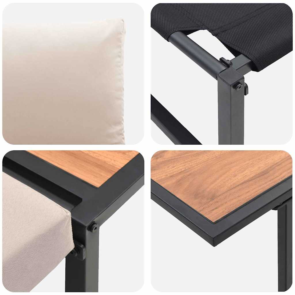Set da Pranzo per Giardino 3 pcs Talpa Acciaio