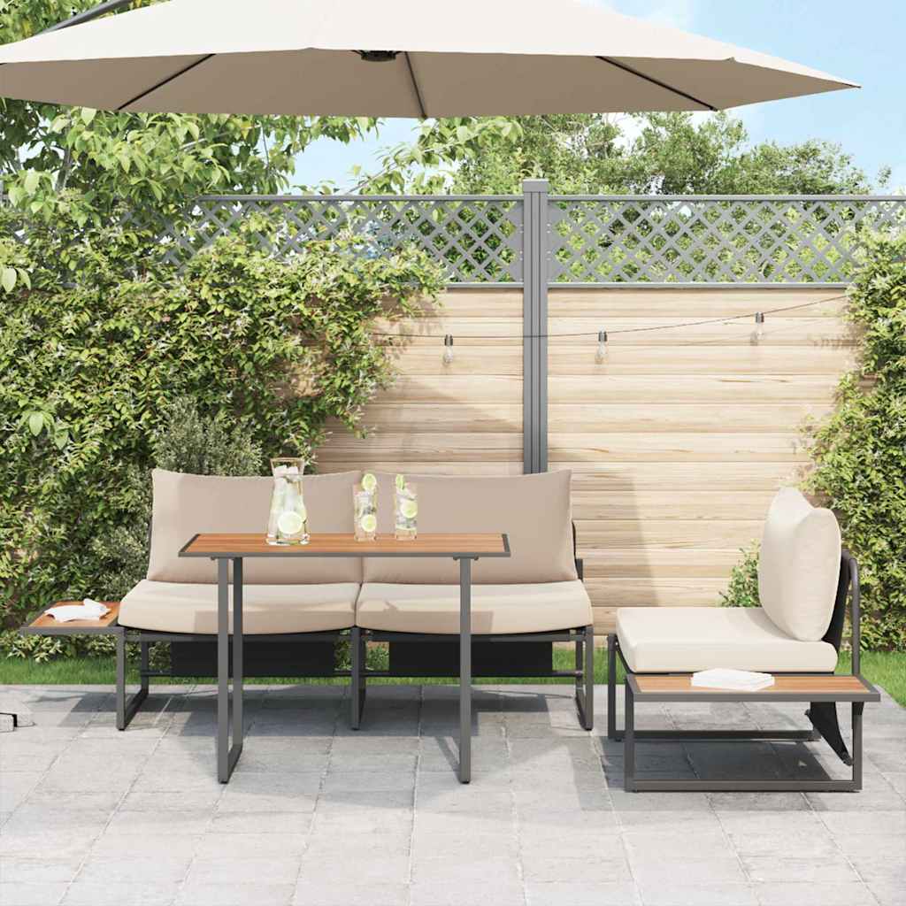 Set da Pranzo per Giardino 3 pcs Talpa Acciaio