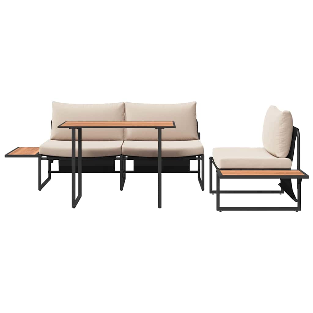 Set da Pranzo per Giardino 3 pcs Talpa Acciaio