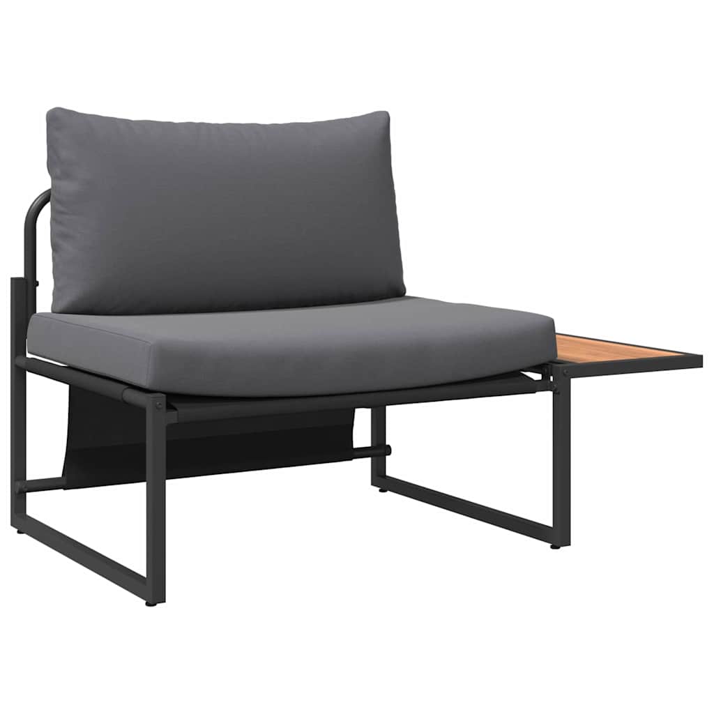 Set da Pranzo per Giardino 3 pcs Antracite Acciaio