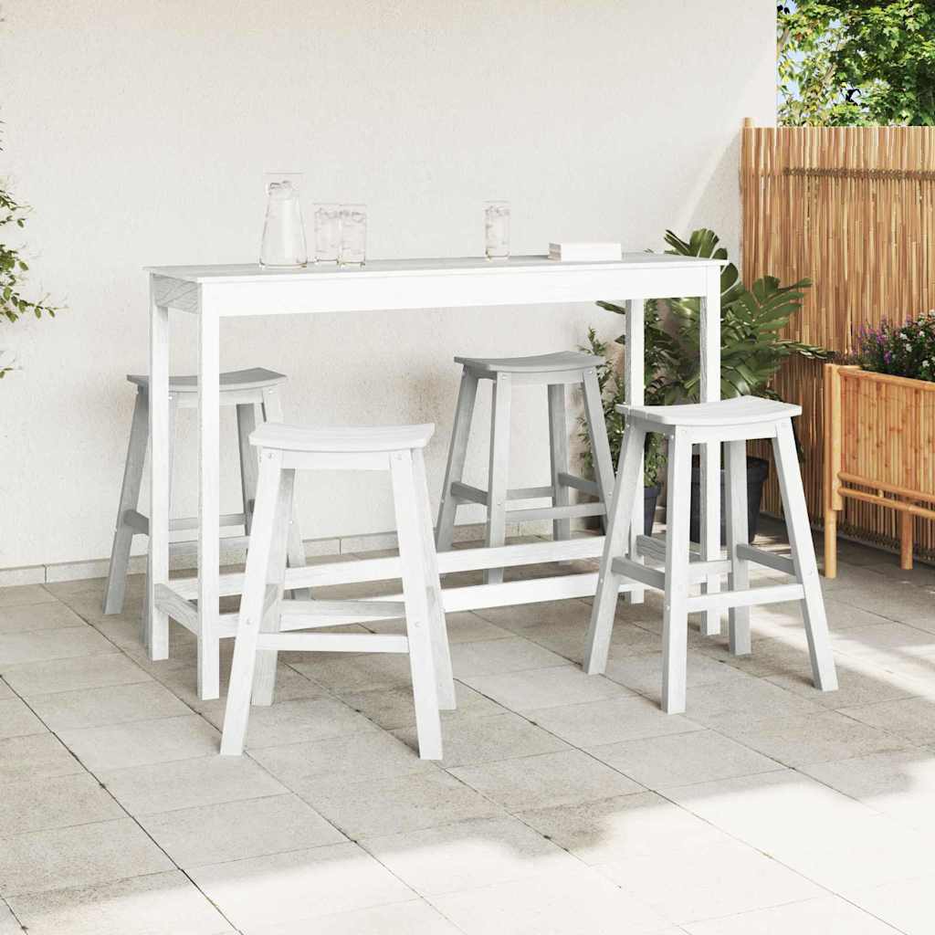 Set Bar da Giardino 4 pcs Bianco HDPE