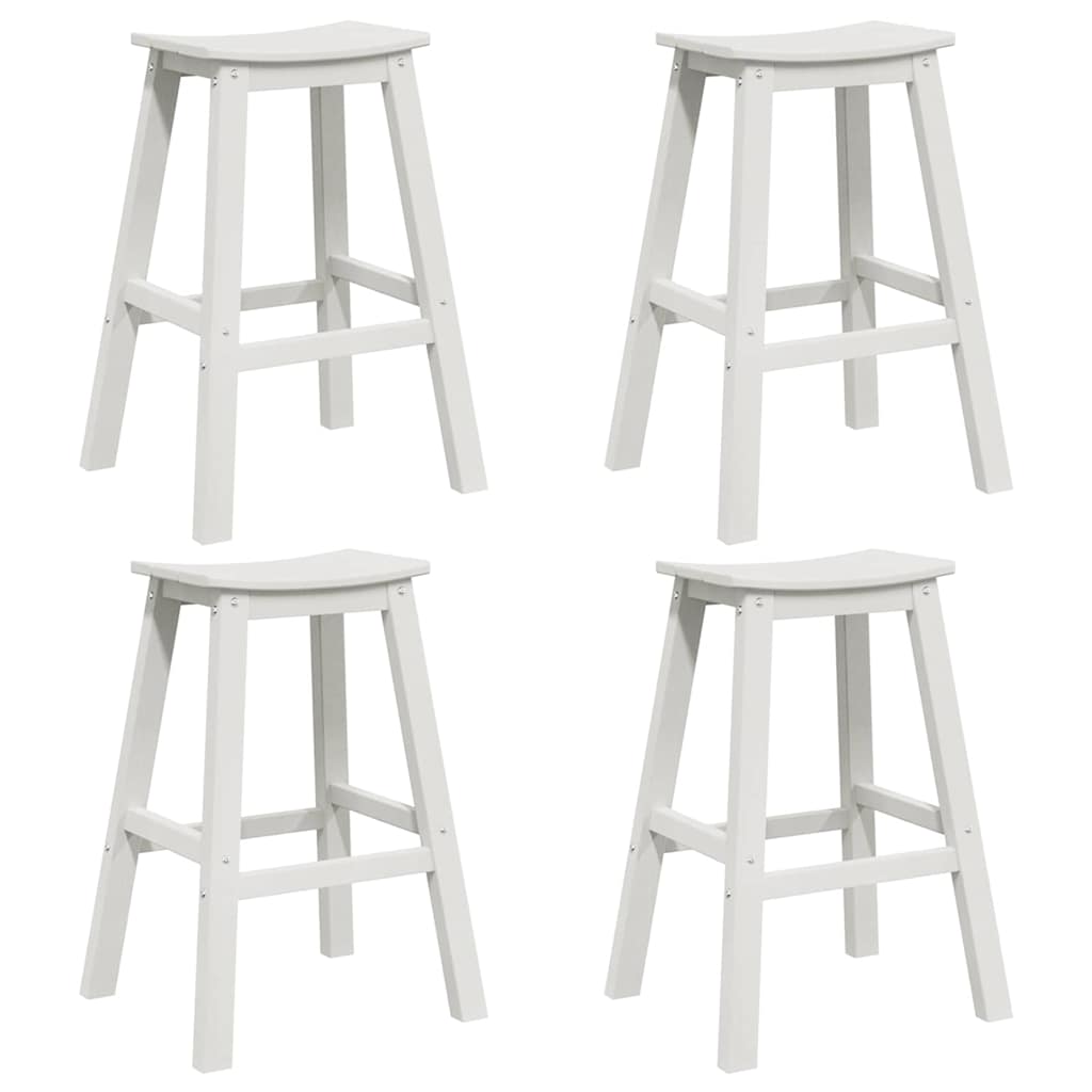 Set Bar da Giardino 4 pcs Bianco HDPE