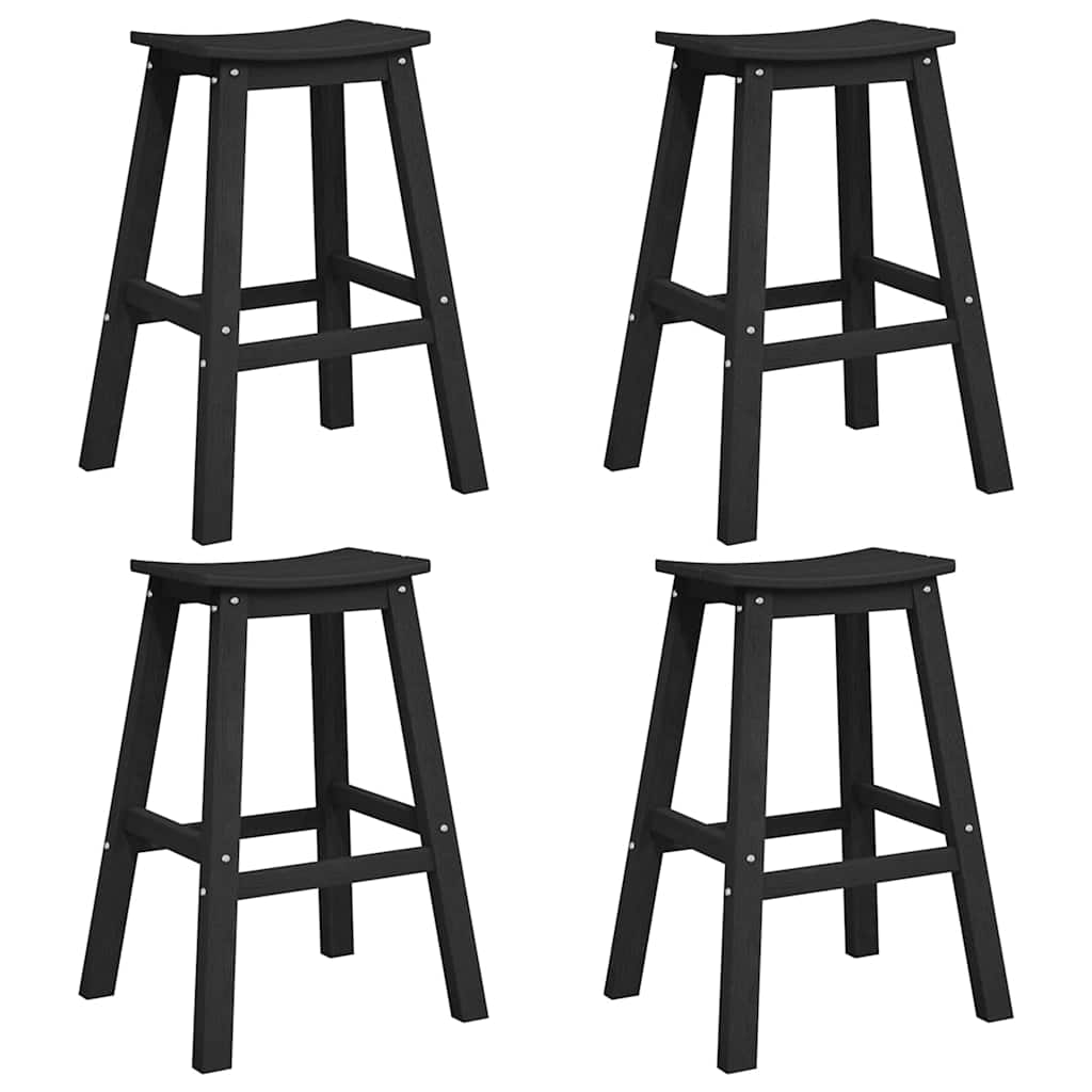 Set Bar da Giardino 4 pcs Nero HDPE