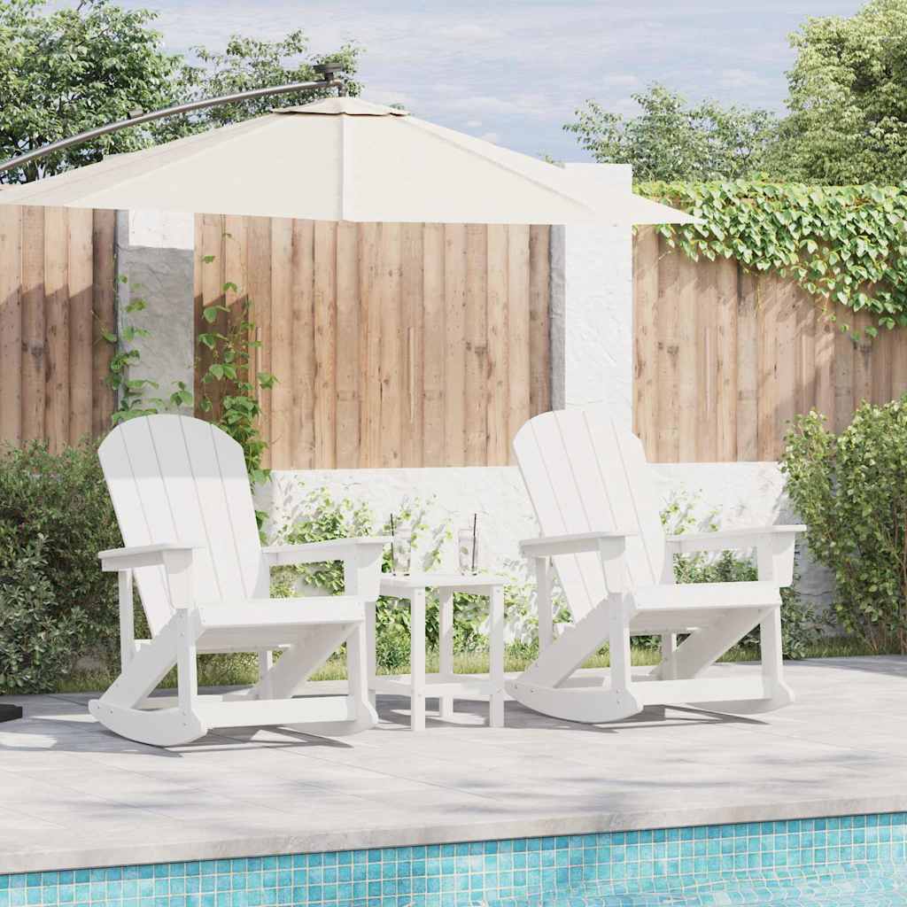 Set Lounge da Giardino 3 pcs Bianco HDPE
