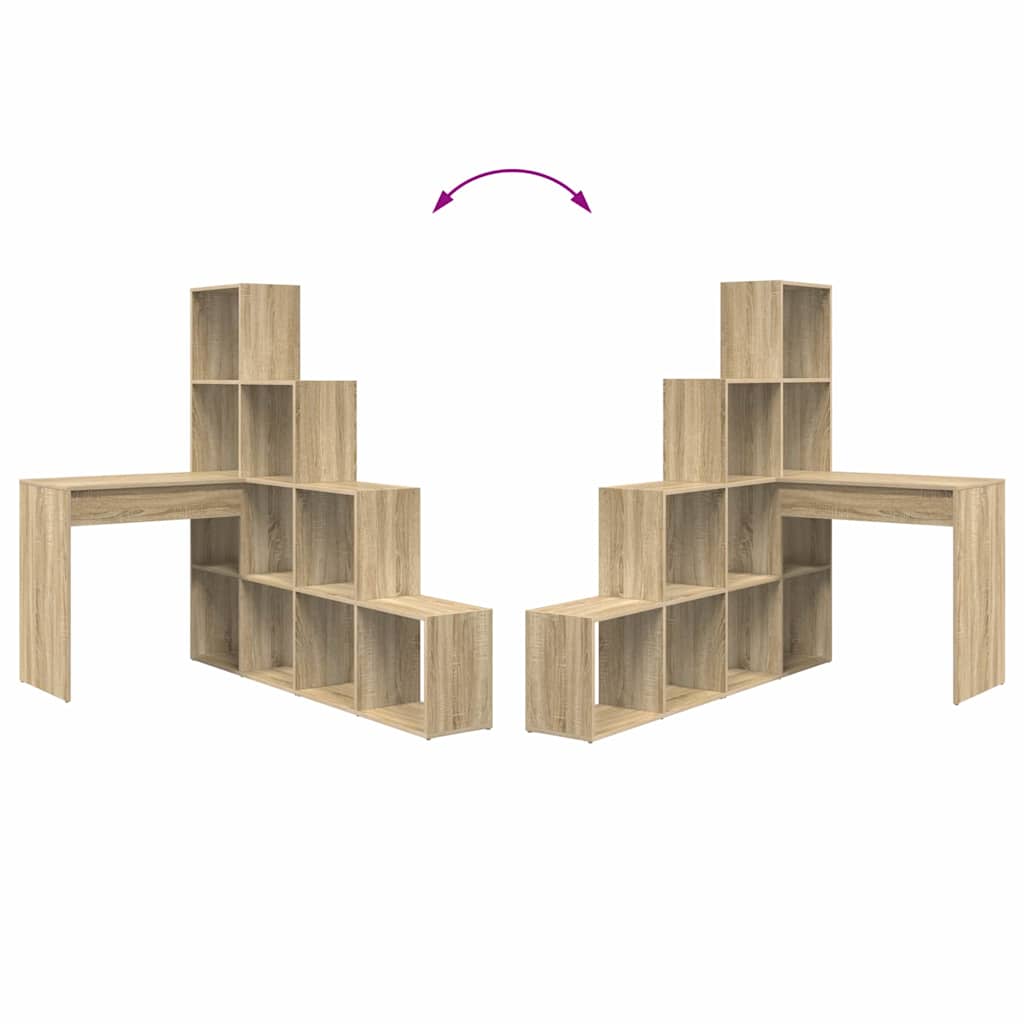 Scrivania ad angolo Rovere Sonoma Legno ingegnerizzato