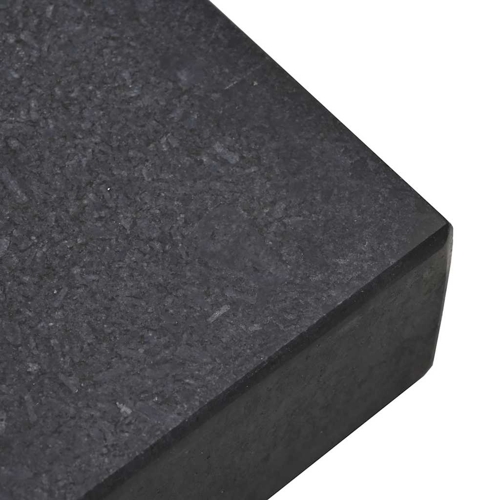 Base per ombrellone Nero 45 x 25 x 45 cm Granito e Acciaio