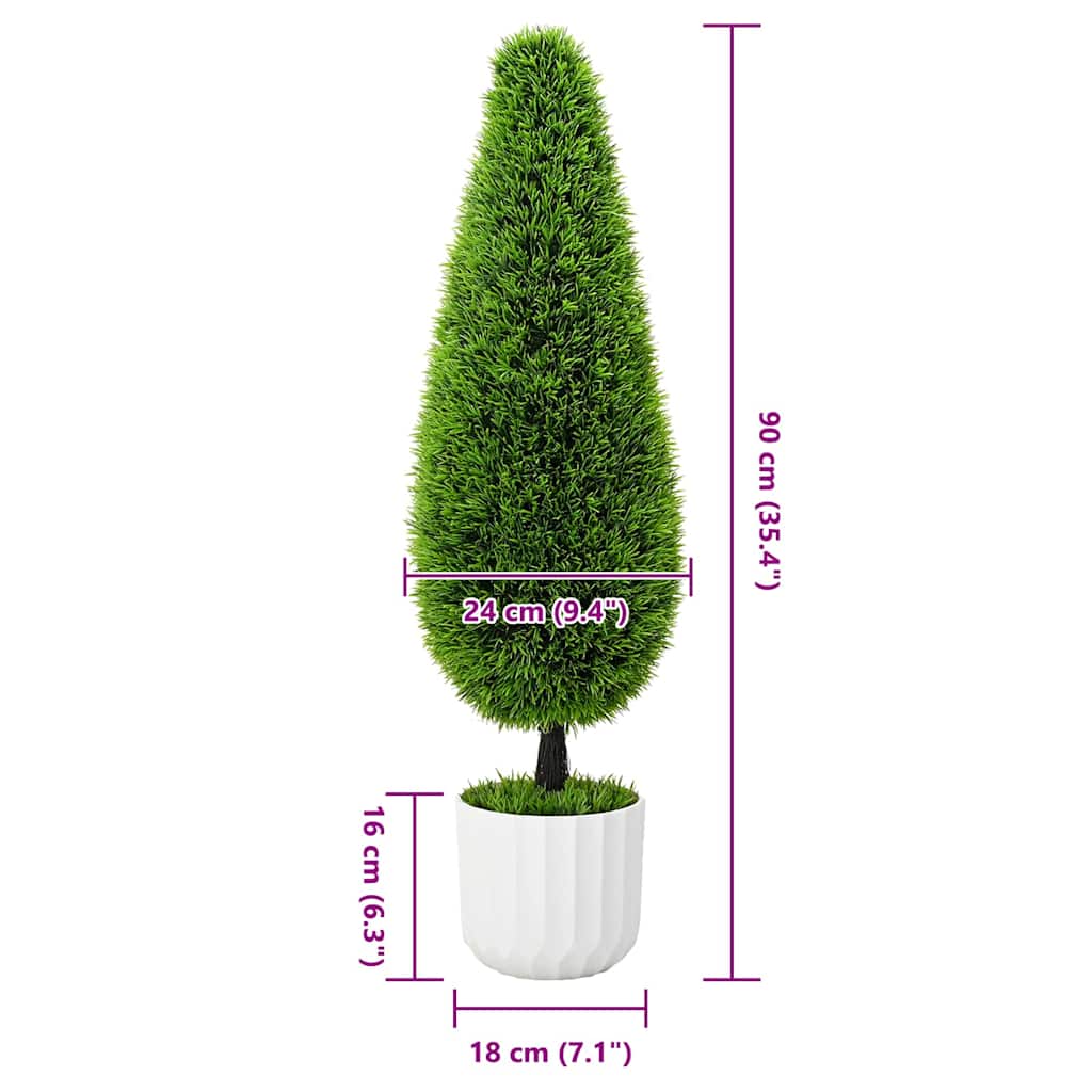 Pino Artificiali Verde 24 x 24 x 90 cm Plastica | homemem39