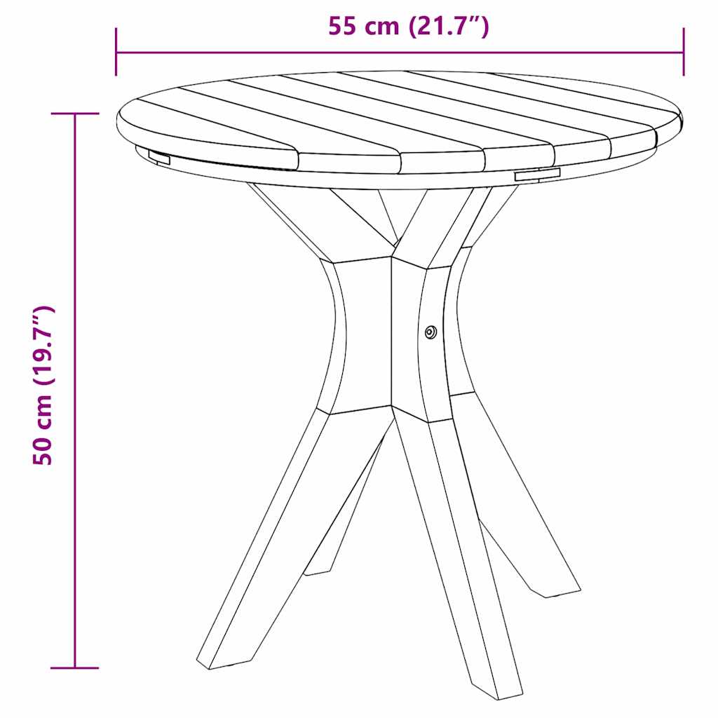 Tavolino da salotto Marrone 55 x 55 x 51 cm