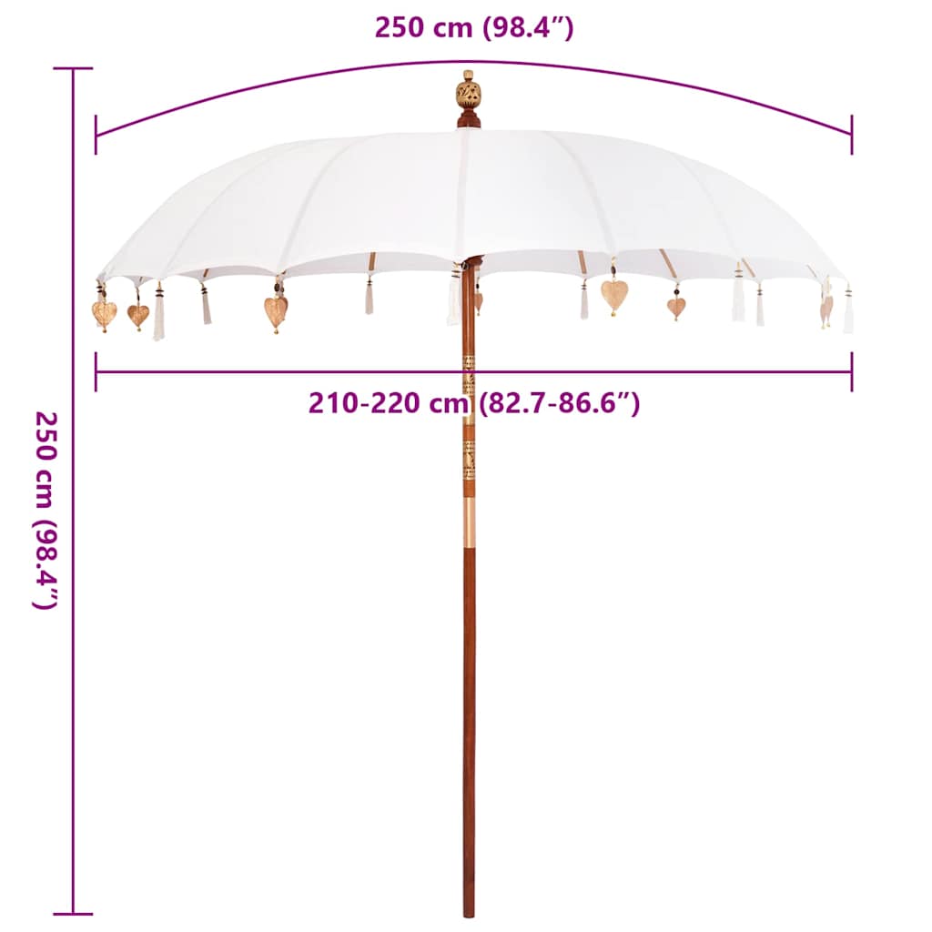 Parasol Balinese Crema (210-220) x 260 cm