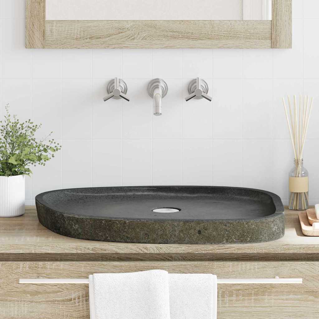 Lavabo Grigio (55-65) x (40-50) x 6 cm Pietra di Fiume