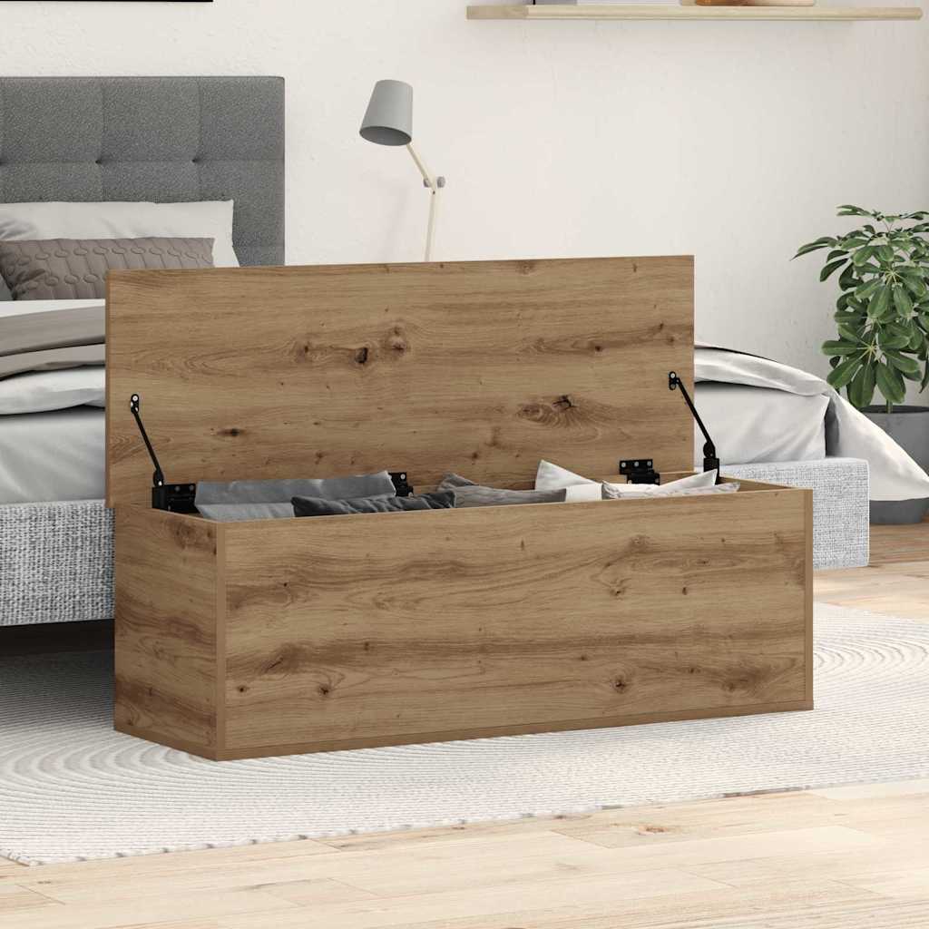 Scatola di Stoccaggio rovere artigianale 102 x 35 x 35 cm