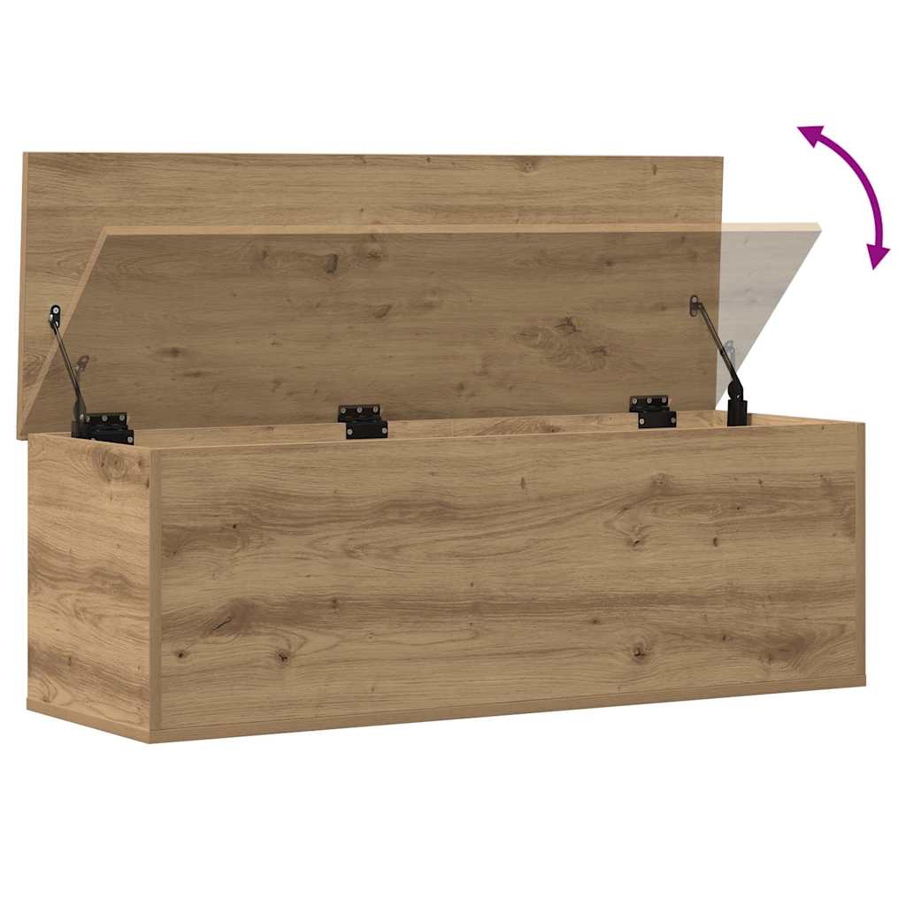 Scatola di Stoccaggio rovere artigianale 102 x 35 x 35 cm