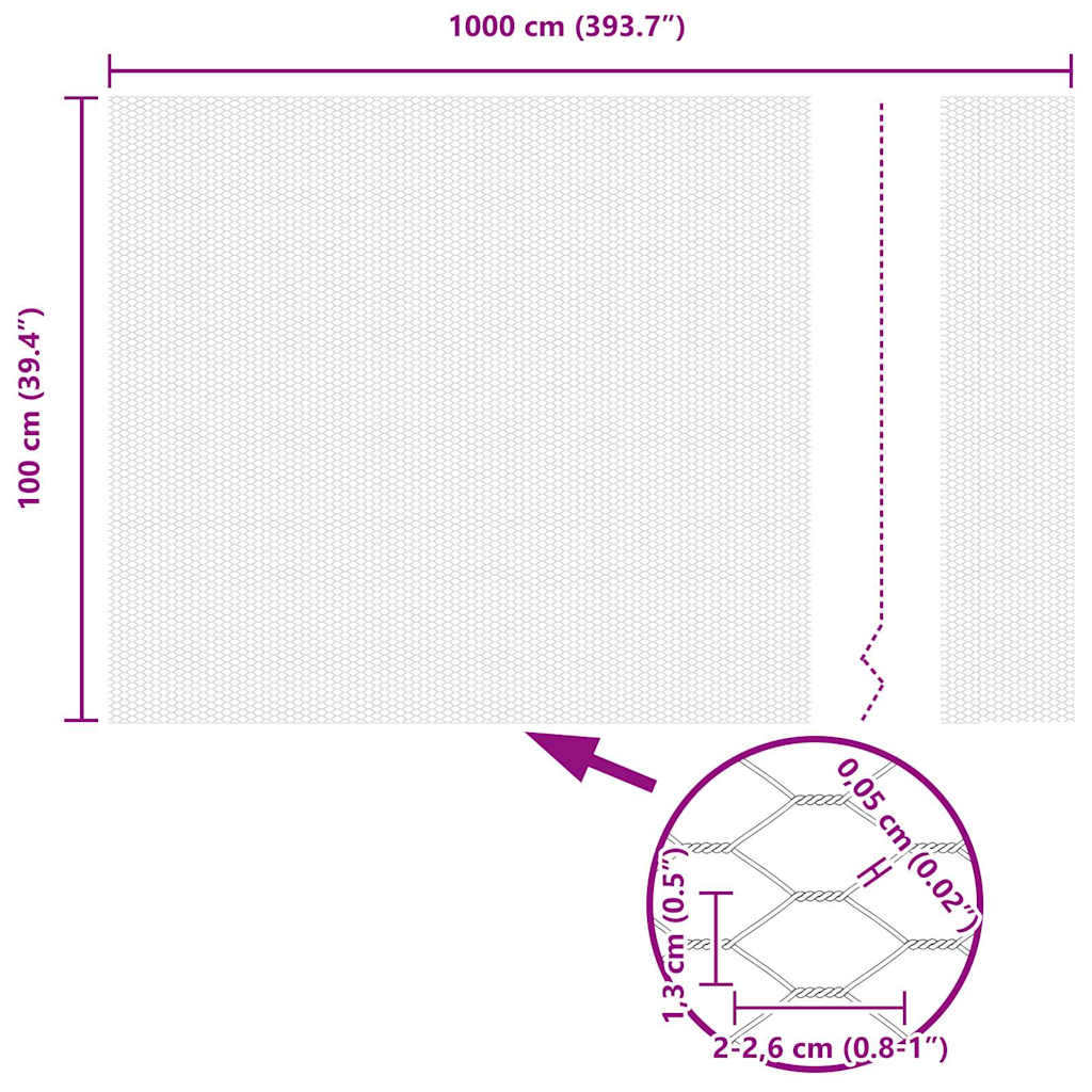 Recinzione Esagonale Argento 1 x 10 m Acciaio zincato