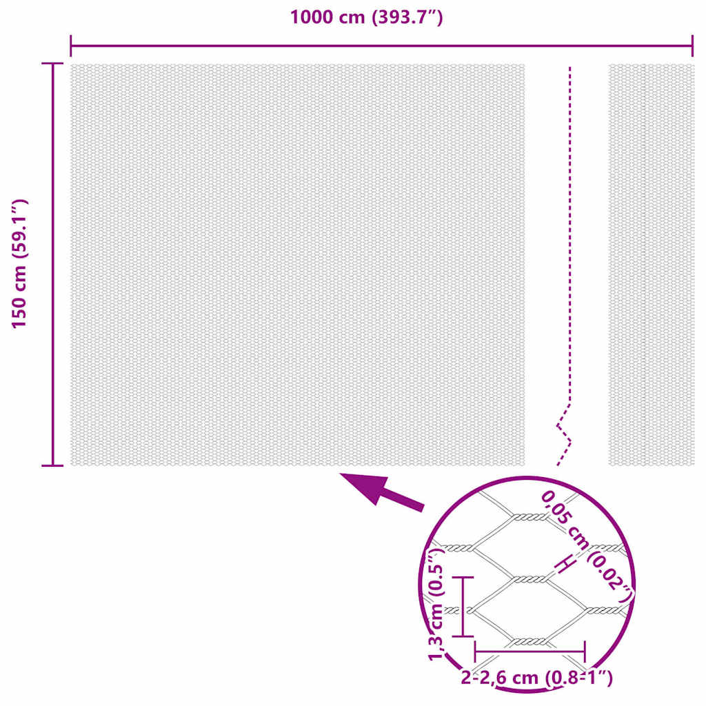 Recinzione Esagonale Argento 1,5 x 10 m Acciaio zincato | homemem39