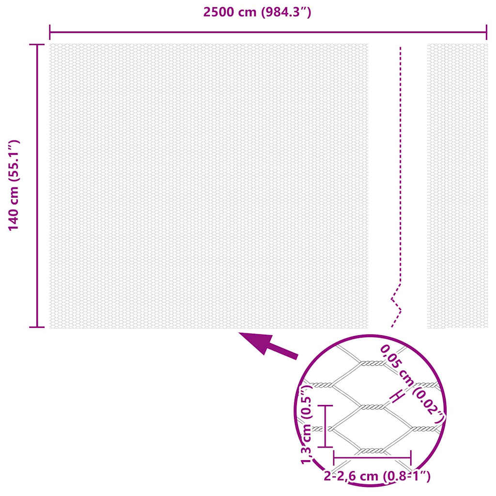 Recinzione Esagonale Argento 1,4 x 25 m Acciaio zincato | homemem39
