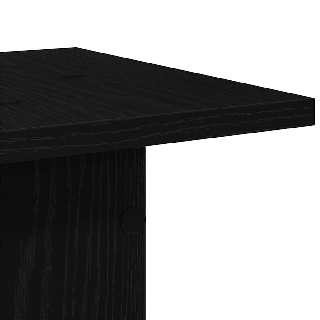 Supporto per piante 2 pcs Rovere nero 30 x 30 x 80 cm