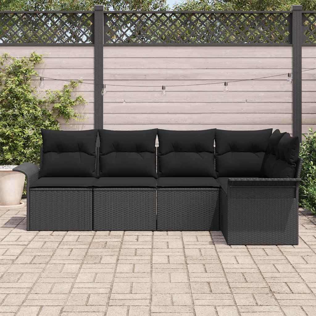 Set Divano da Giardino 5 pcs 242.5 x 132.5 x 85 cm Poly Rattan