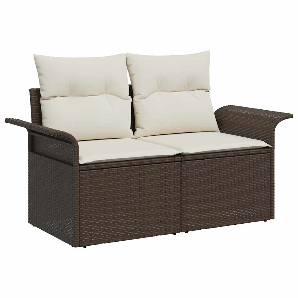 Set Divano da Giardino 6 pcs 242.5 x 132.5 x 85 cm Poly Rattan