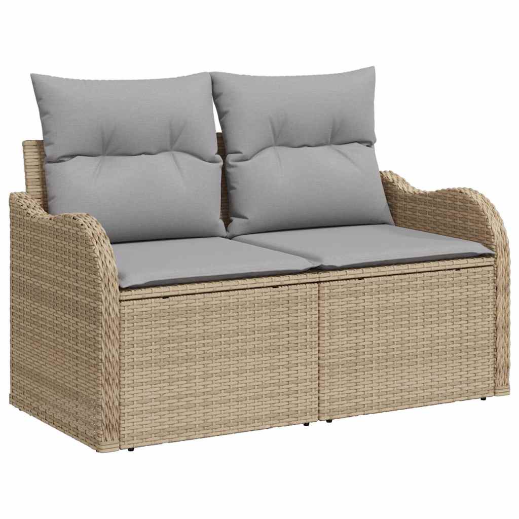 Set Divano da Giardino 7 pcs Beige 55 x 55 x 37 cm Poly Rattan