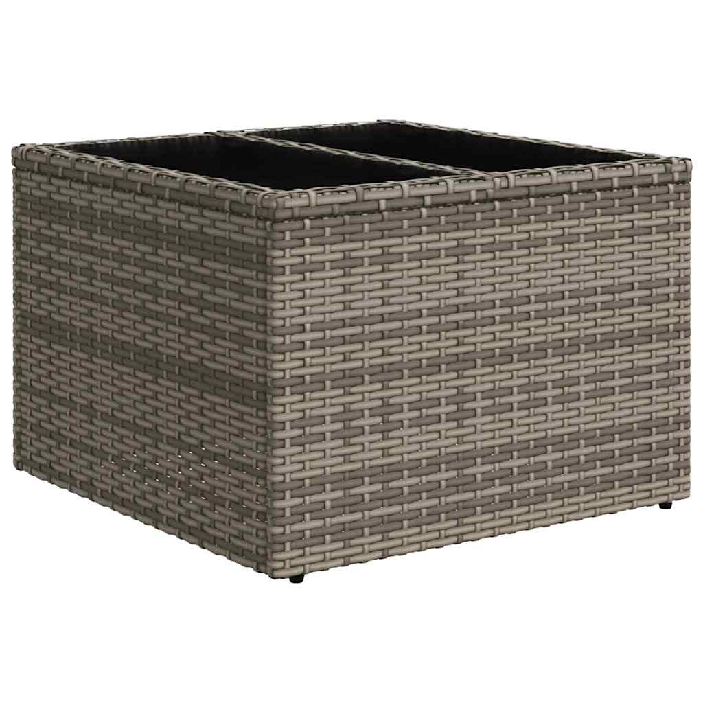 Set Divano da Giardino 7 pcs Grigio 55 x 55 x 37 cm Poly Rattan