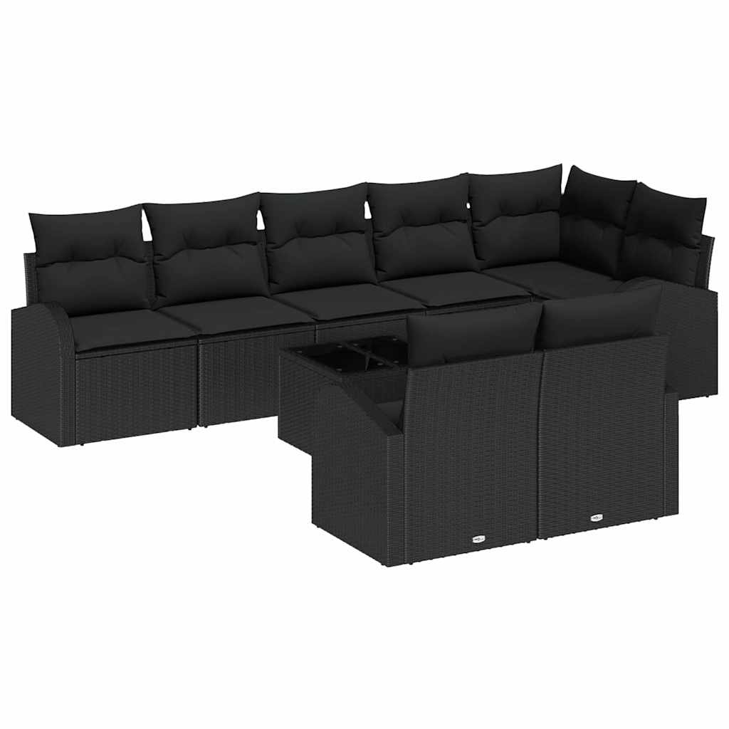 Set Divano da Giardino 9 pcs 289 x 124 x 85 cm Poly Rattan