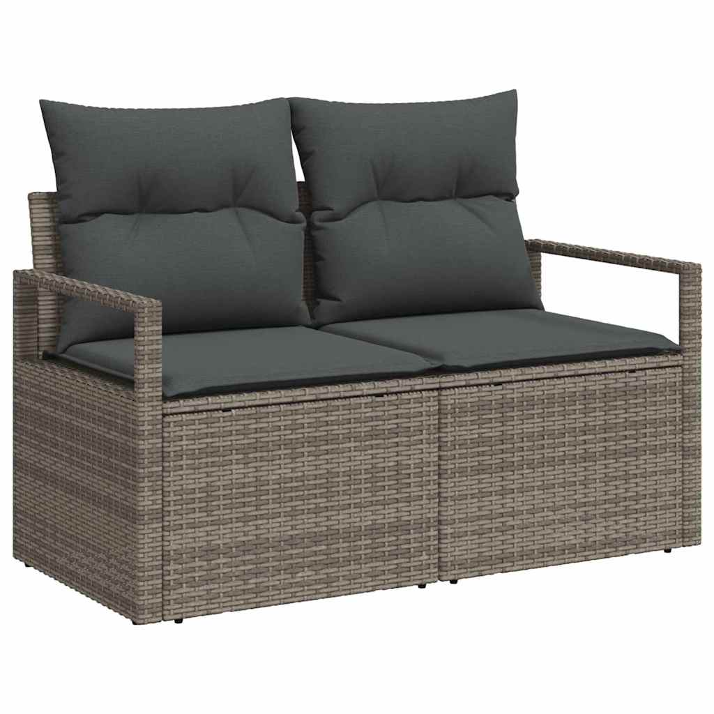 Set Divano da Giardino 5 pcs Grigio 55 x 55 x 37 cm polyrattan