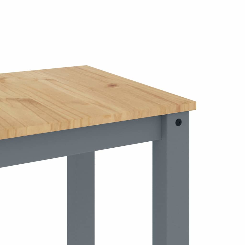 Set da Pranzo 5 pz PANAMA Grigio in Legno Massello di Pino | homemem39