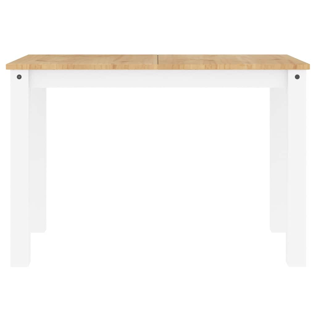 Set da Pranzo 5 pz Panama Bianco in Legno Massello di Pino - homemem39
