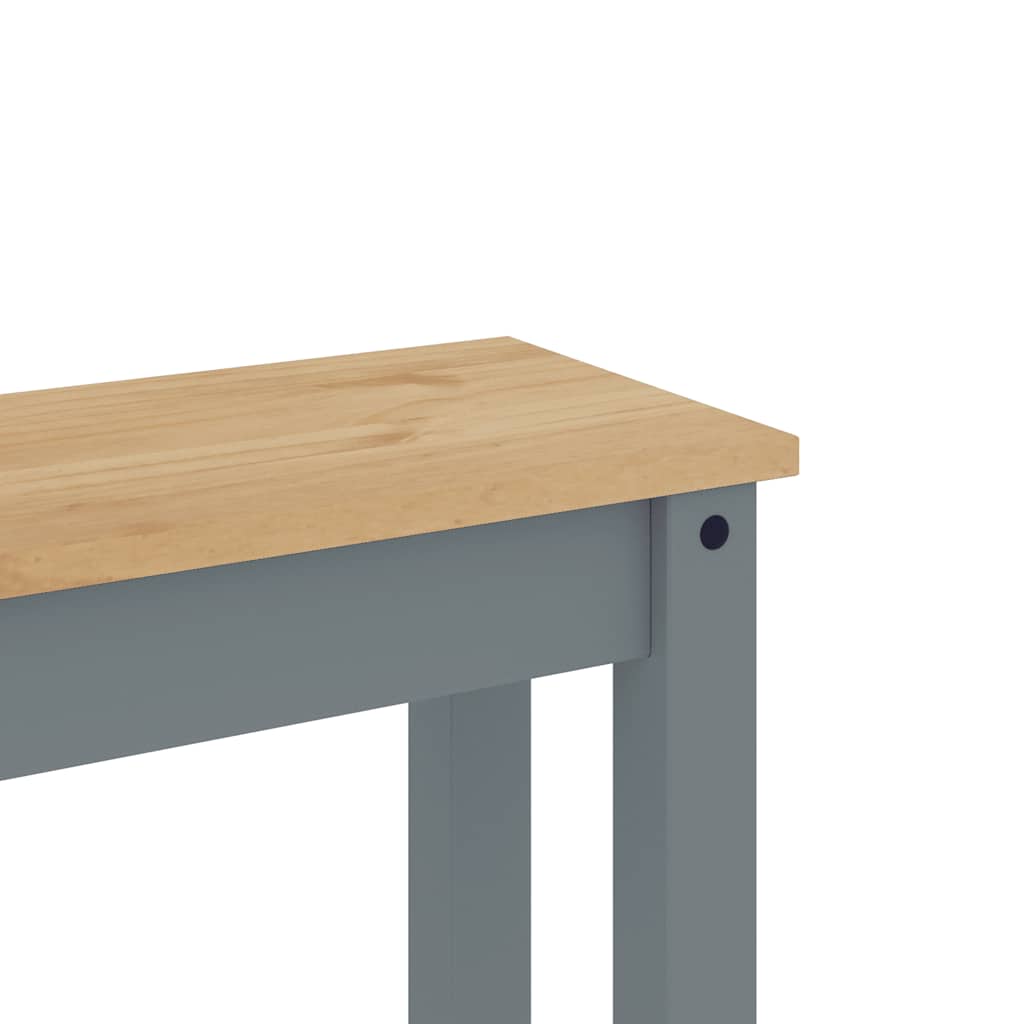 Set da Pranzo 3 pz Panama Grigio in Legno Massello di Pino