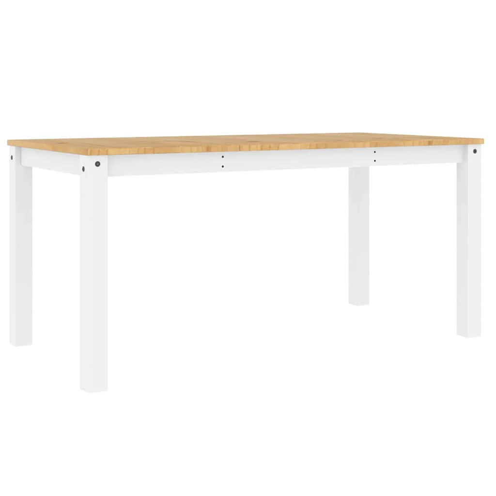 Set da Pranzo 4 pz Panama Bianco in Legno Massello di Pino - homemem39