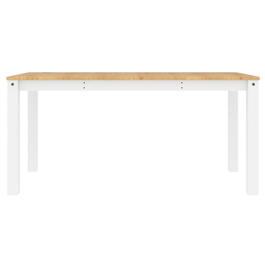 Set da Pranzo 4 pz Panama Bianco in Legno Massello di Pino - homemem39