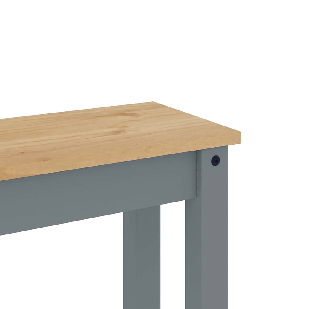 Set da Pranzo 3 pz Panama Grigio in Legno Massello di Pino
