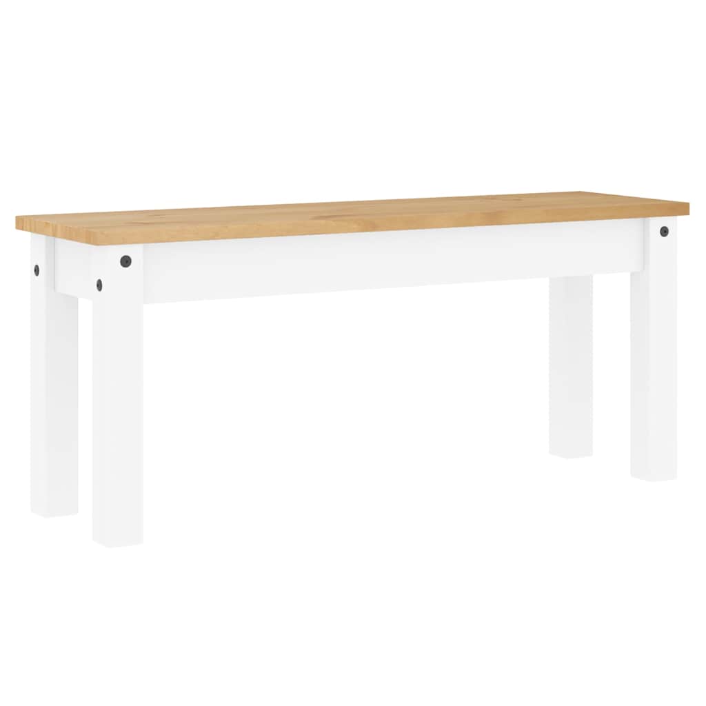 Set da Pranzo 4 pz Panama Bianco in Legno Massello di Pino - homemem39