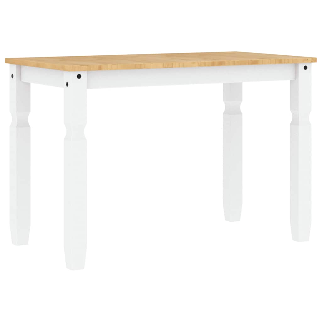Set da Pranzo 3 pz Panama Bianco in Legno Massello di Pino - homemem39
