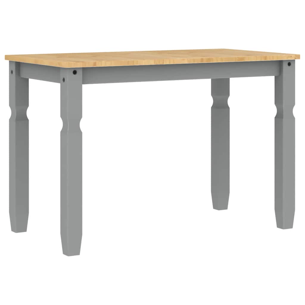 Set da Pranzo 5 pz Panama Grigio in Legno Massello di Pino