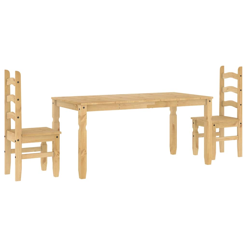 Set da Pranzo 3 pz Panama in Legno Massello di Pino - homemem39