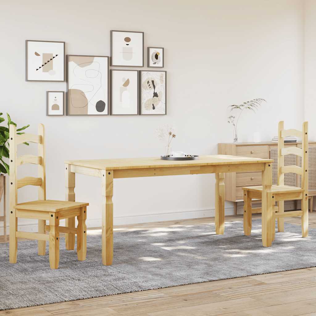 Set da Pranzo 3 pz Panama in Legno Massello di Pino - homemem39