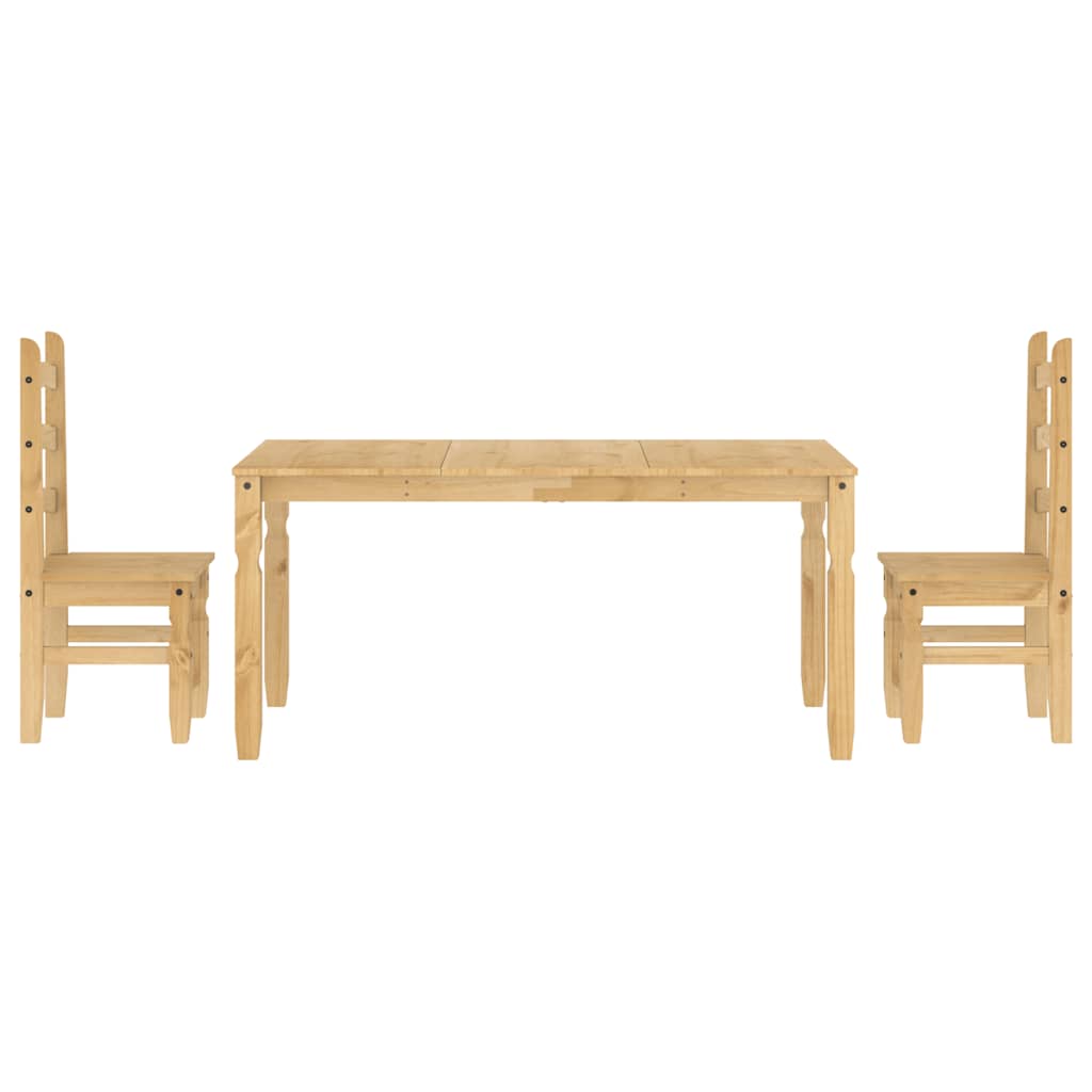Set da Pranzo 3 pz Panama in Legno Massello di Pino - homemem39