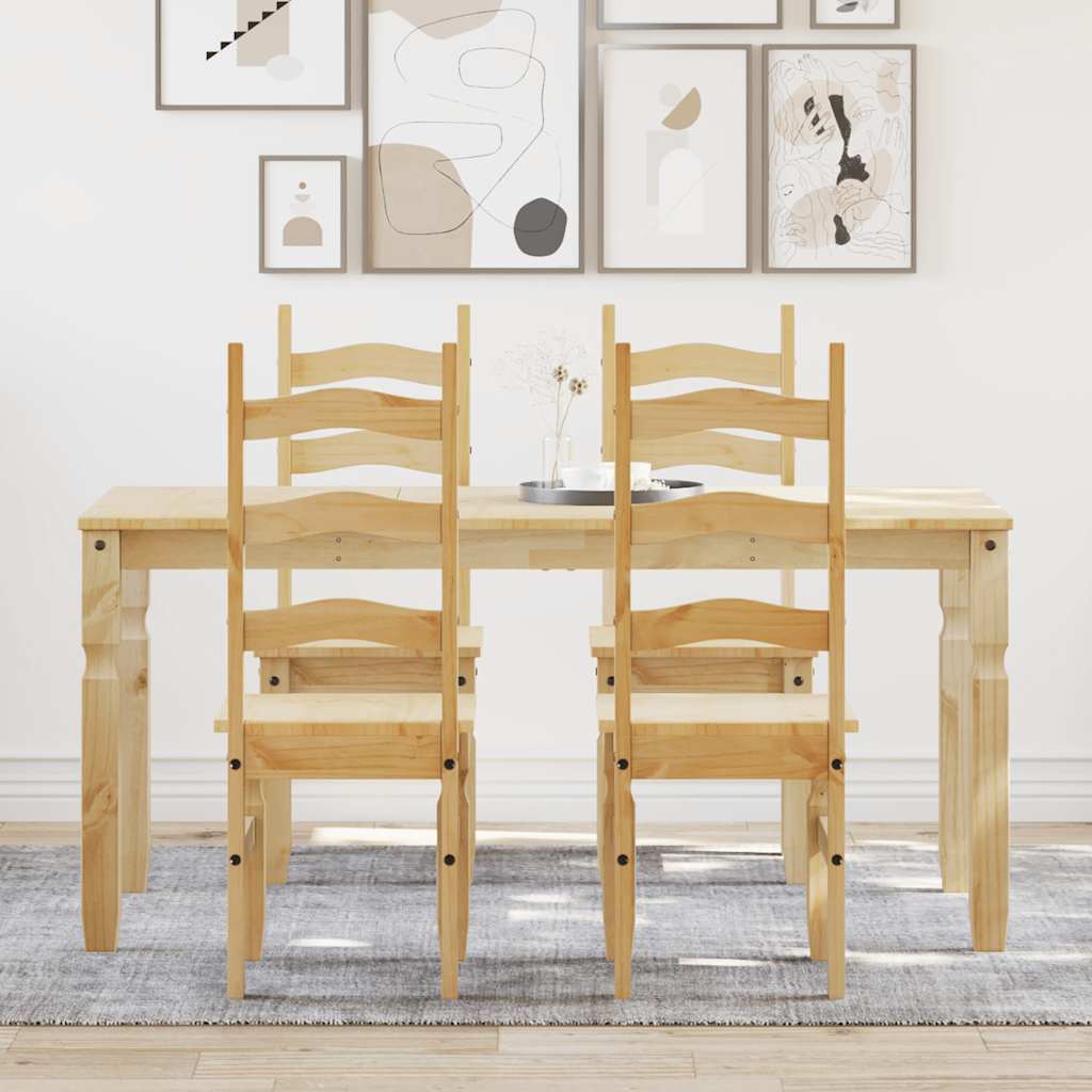 Set da Pranzo 5 pz Panama in Legno Massello di Pino - homemem39