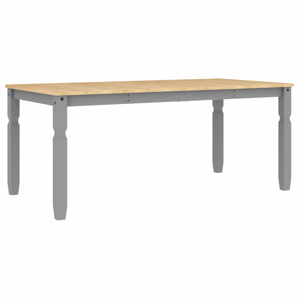 Set da Pranzo 7 pz Panama Grigio in Legno Massello di Pino - homemem39