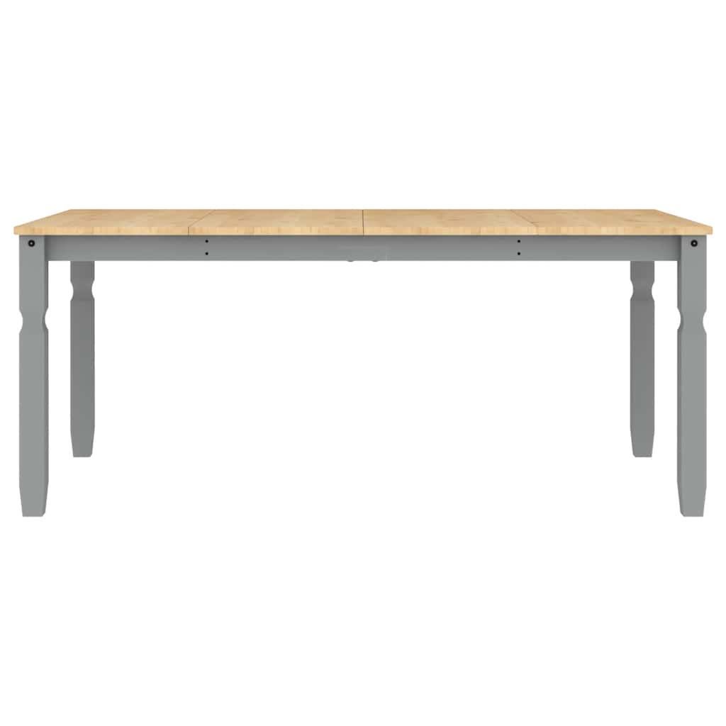 Set da Pranzo 7 pz Panama Grigio in Legno Massello di Pino - homemem39
