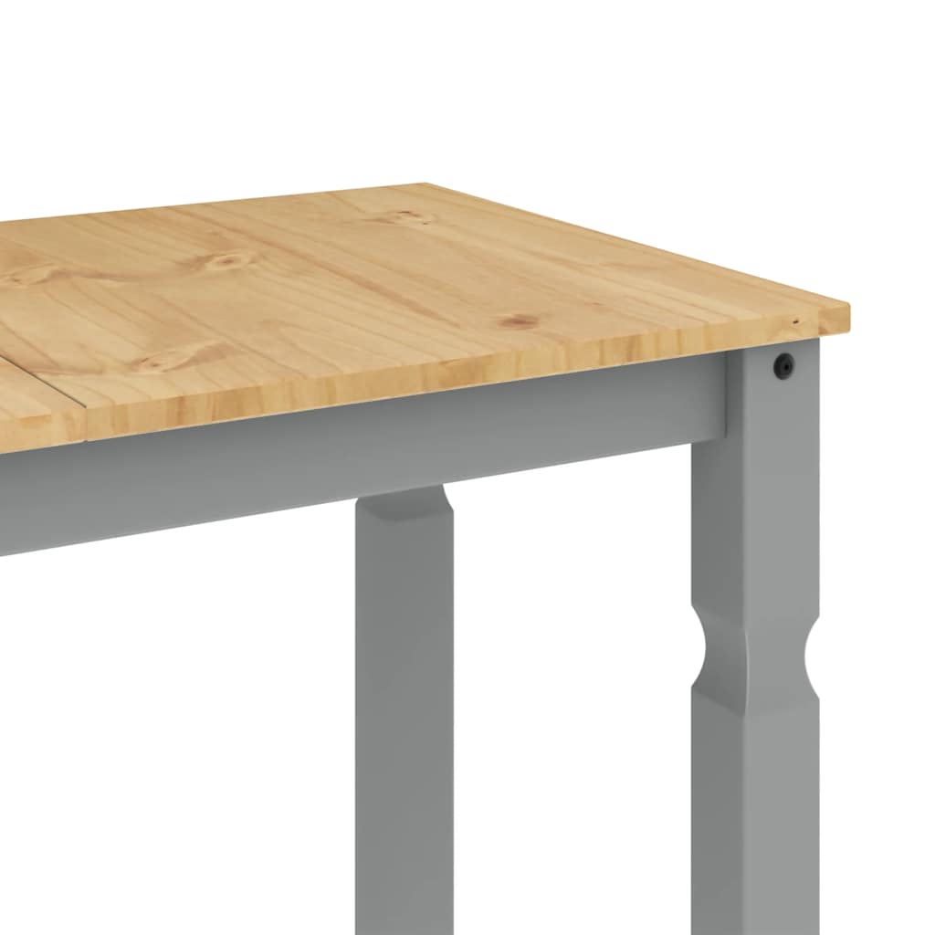 Set da Pranzo 7 pz Panama Grigio in Legno Massello di Pino - homemem39