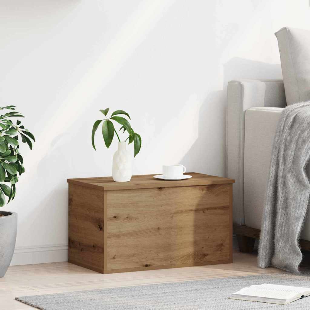 Scatola di Stoccaggio rovere artigianale 60 x 35 x 35 cm